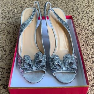 Kate Spade SPARKLY Silver Heels
